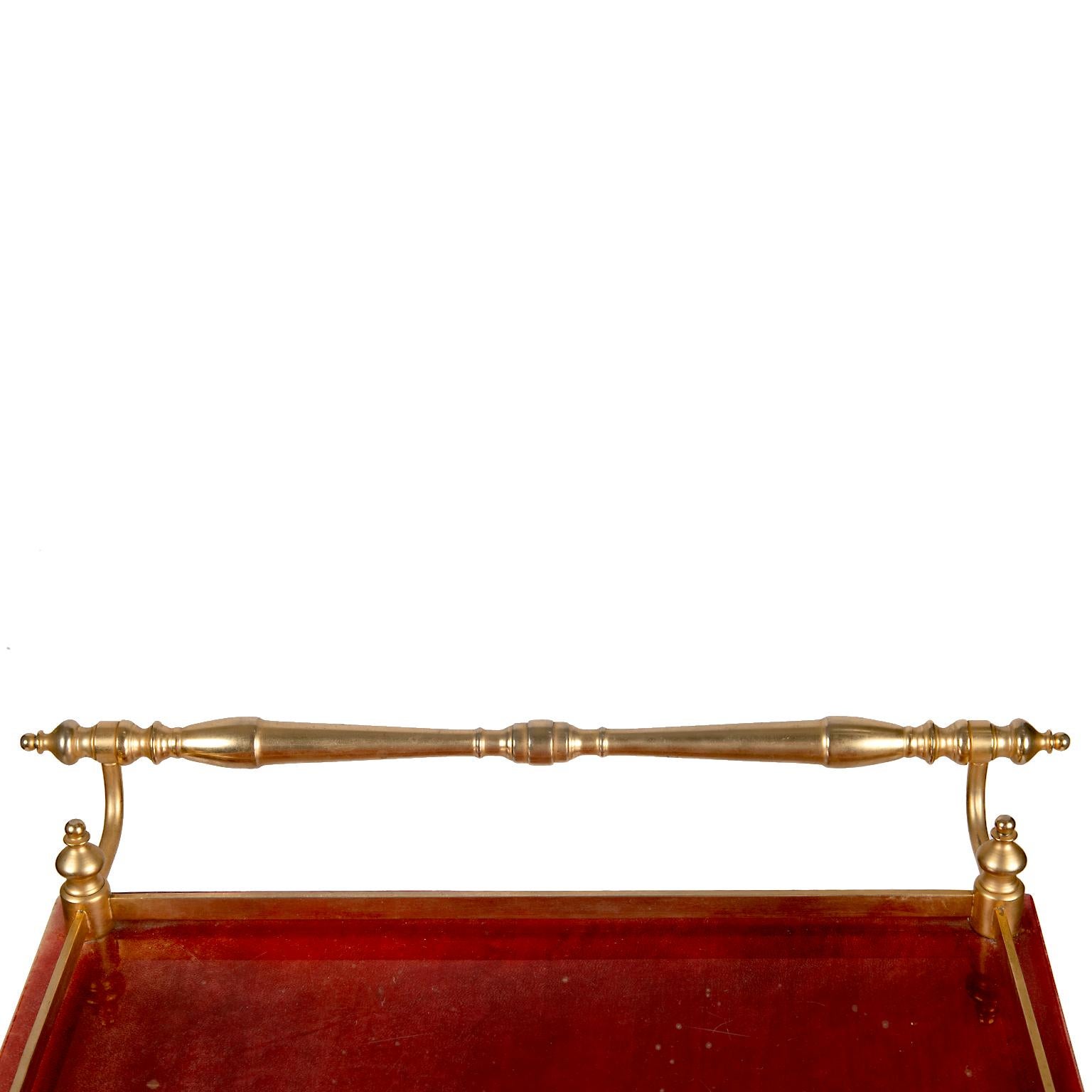 Mid-20th Century Vintage Red Bar Cart by Aldo Tura