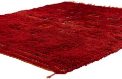 Rosso Vintage  Tappeto marocchino Beni MGuild, lo stile bohémien incontra quello massimalista