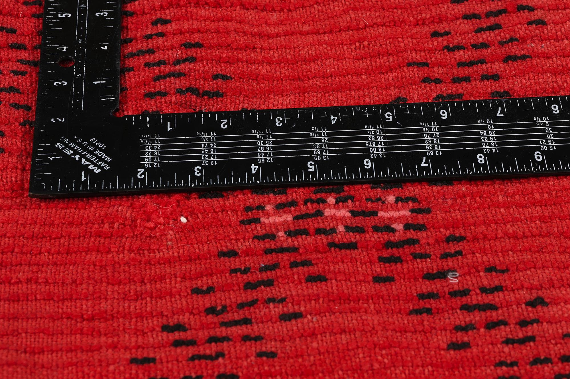 Tapis marocain Beni Mrirt rouge vintage Bon état - En vente à Dallas, TX