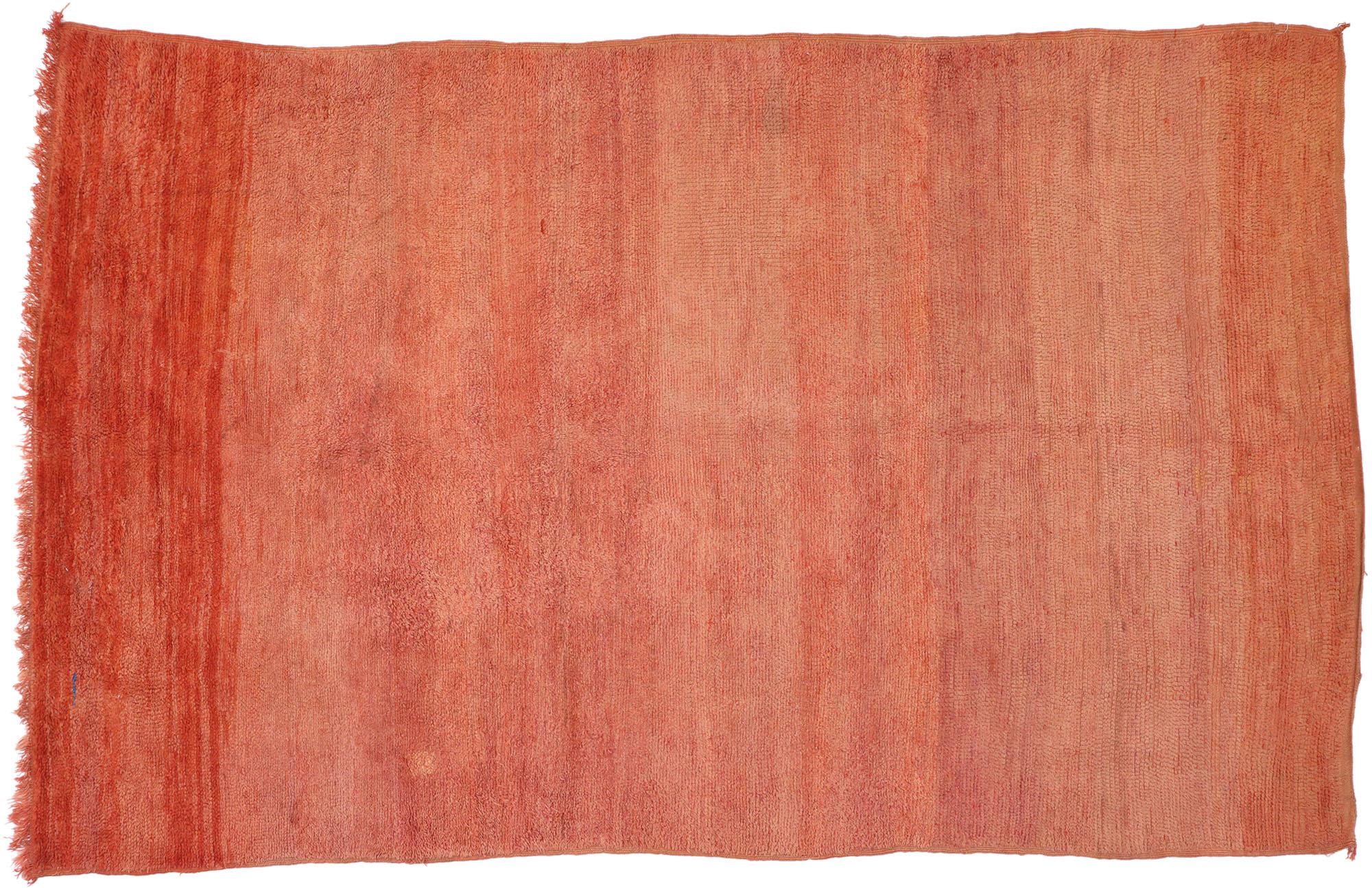Vintage Rot Beni Mrirt Marokkanischer Teppich im Angebot 3