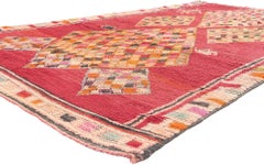 Vintage Red Boujad Moroccan Rug