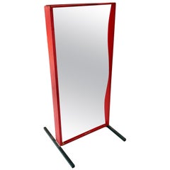 Vintage Red Carnival Fun-House Mirror
