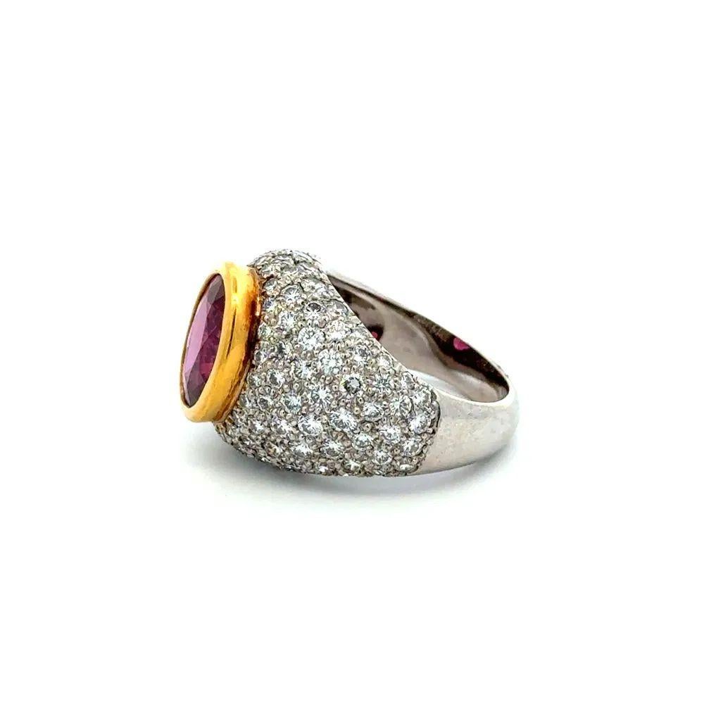 Anello Vintage Red Carpet con spinello rosa da 2,13 carati e diamanti RBC in oro In condizioni ottime in vendita a Montreal, QC