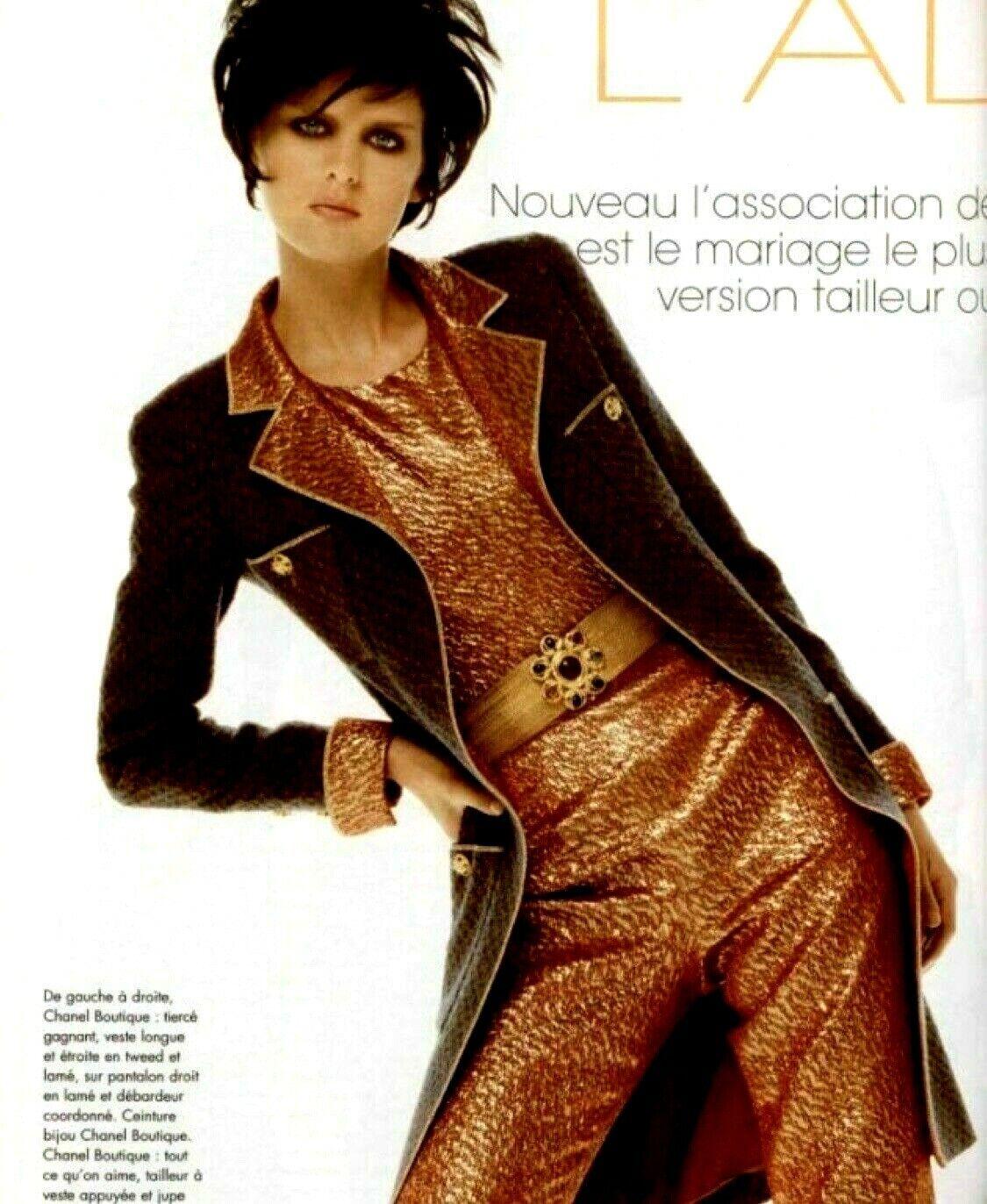 Vintage Roter Teppich Iconic Signiert Designer Chanel Faux Gem Goldener Statement Gürtel 4