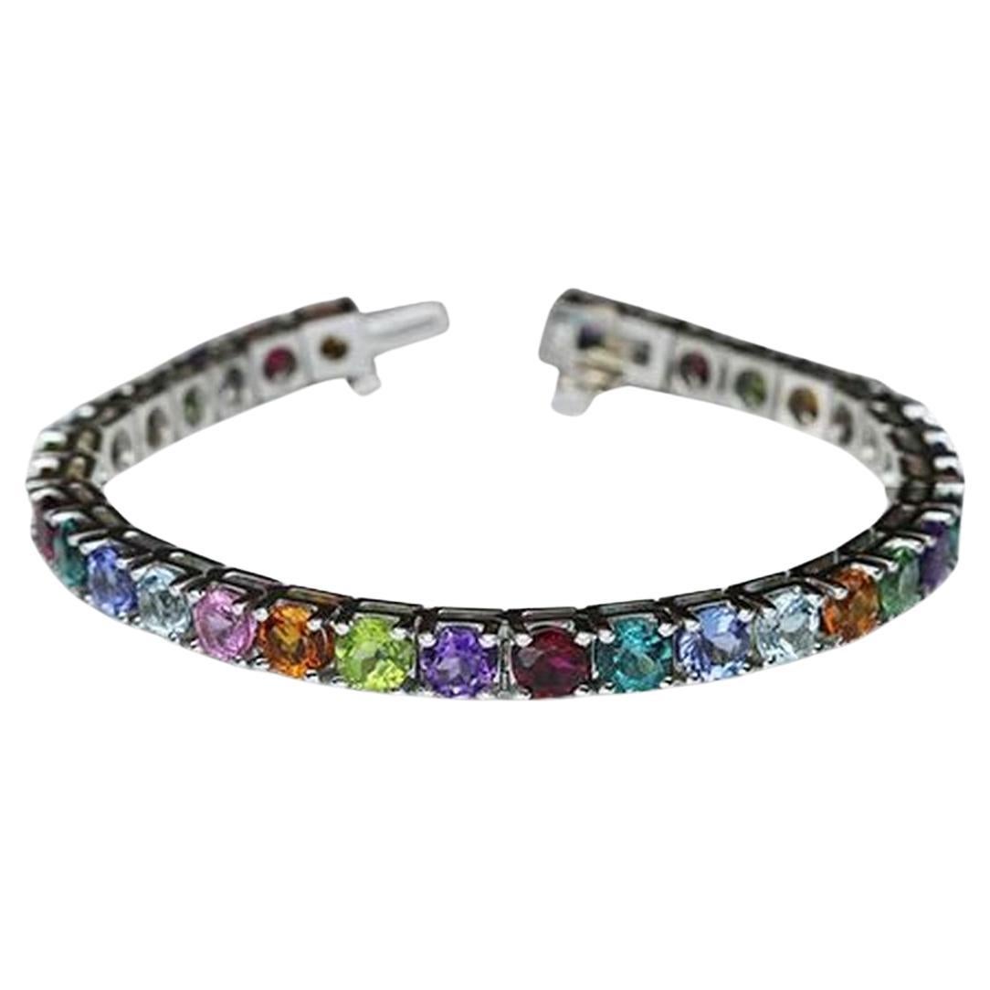 Vintage Red Carpet Multi Gemstone Gold Bracelet