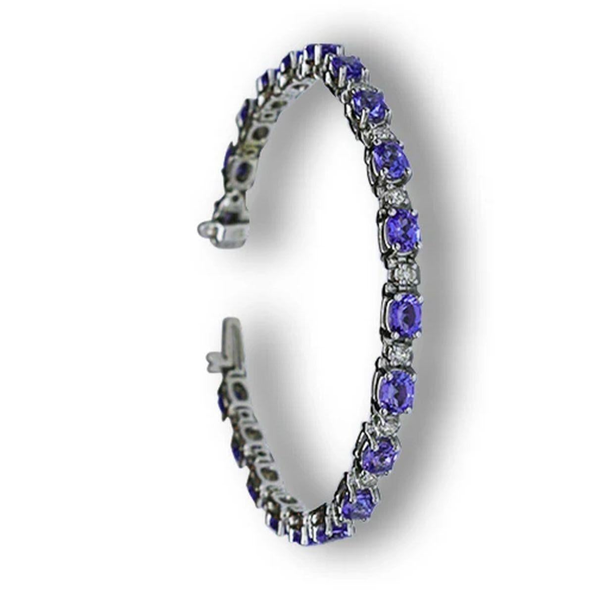 Bracciale d'oro con gemme di tanzanite e diamanti Red Carpet d'epoca In condizioni Nuovo in vendita a Montreal, QC