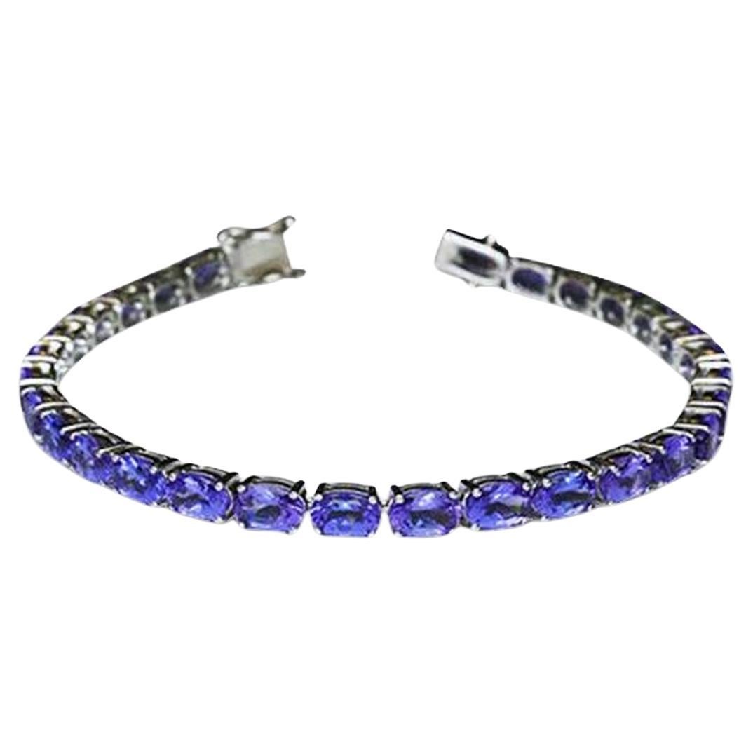 Vintage Red Carpet Tanzanite Gemstone Gold Bracelet For Sale