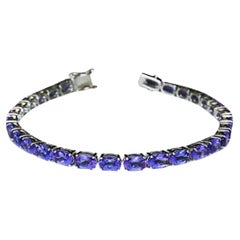 Vintage Red Carpet Tanzanite Gemstone Gold Bracelet