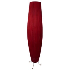 Vintage, Red Cloth Spanish Floor Lamp