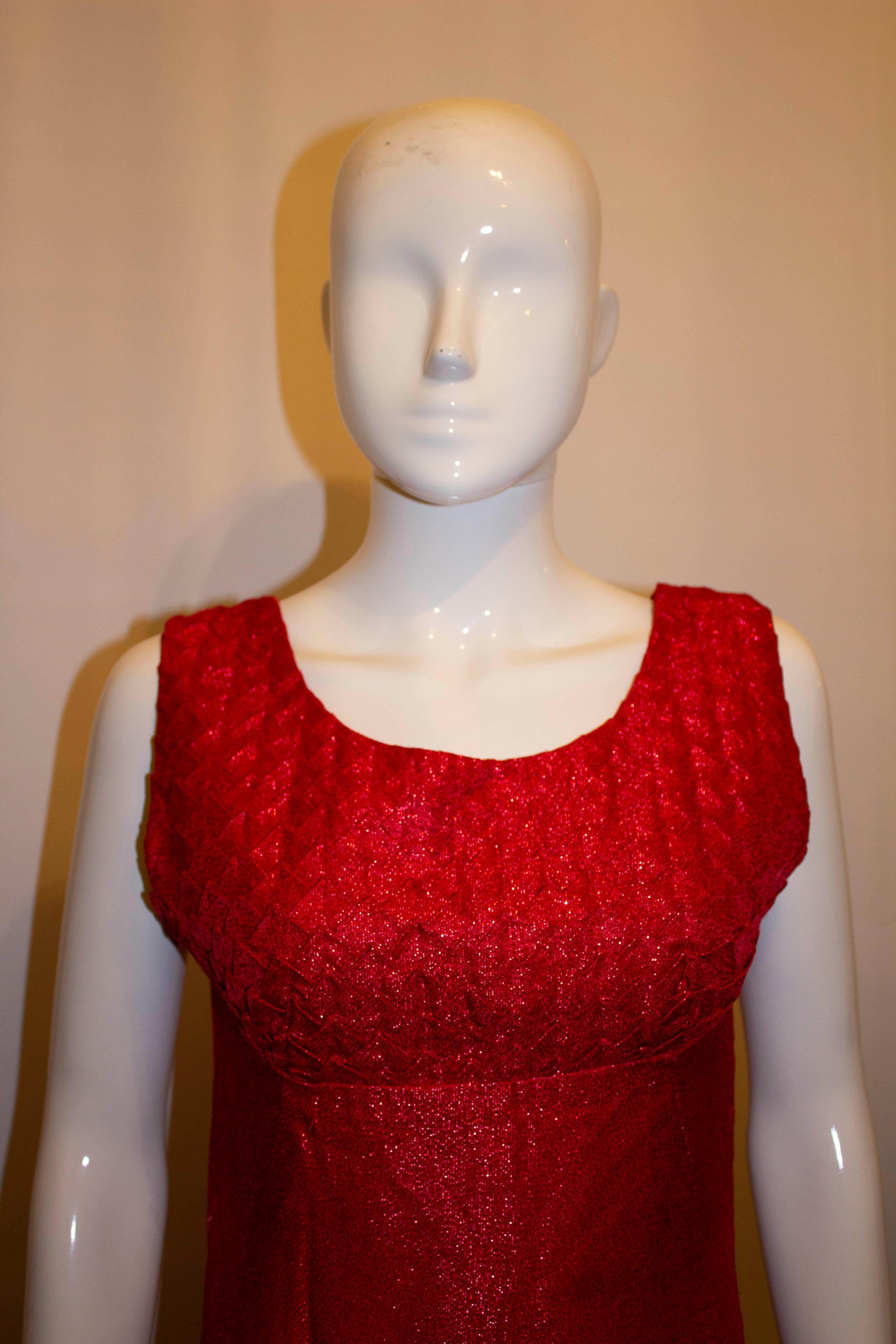 Women's Vintage Red Cocktail Dress For Sale