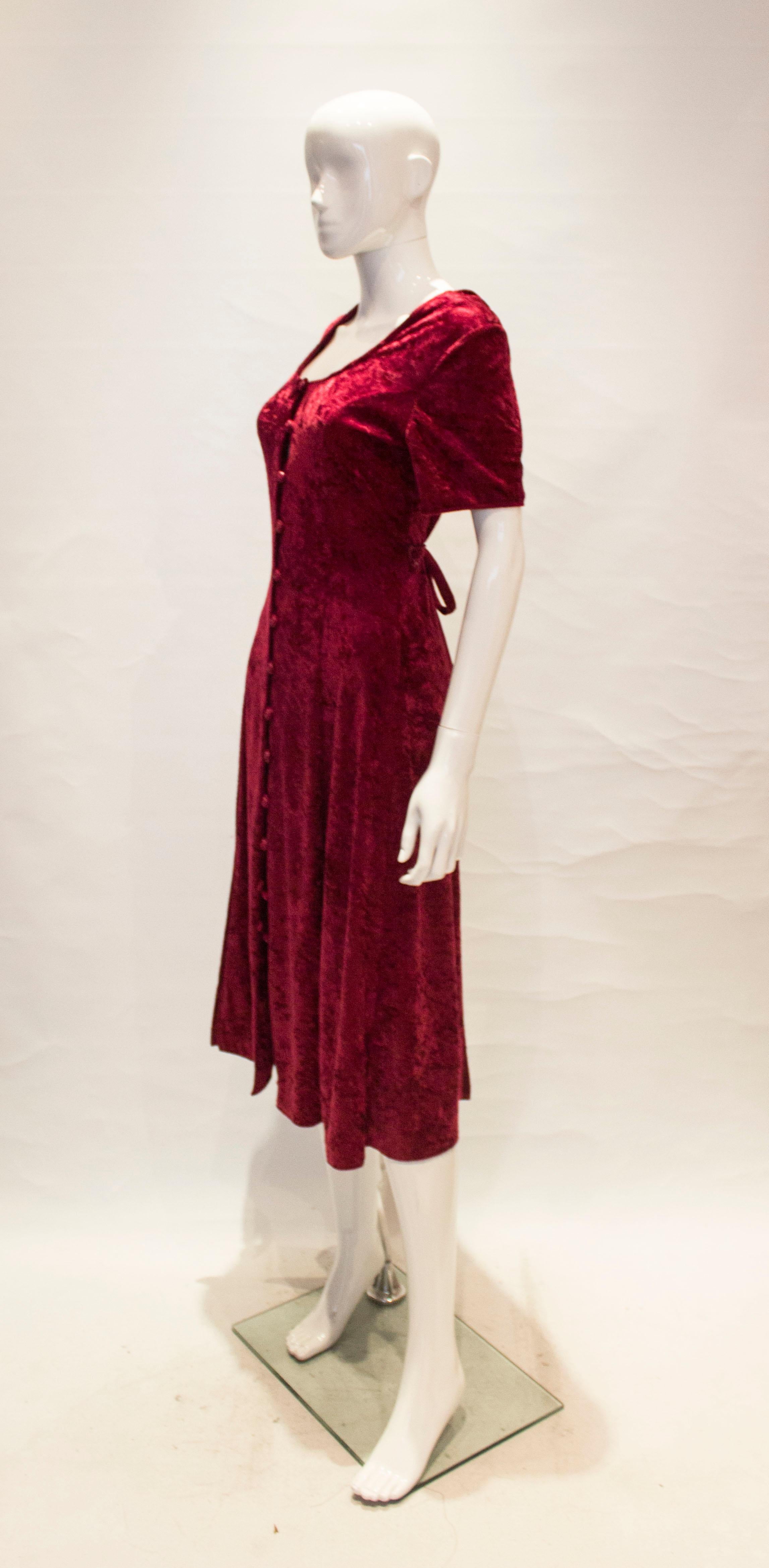 red velvet dress vintage