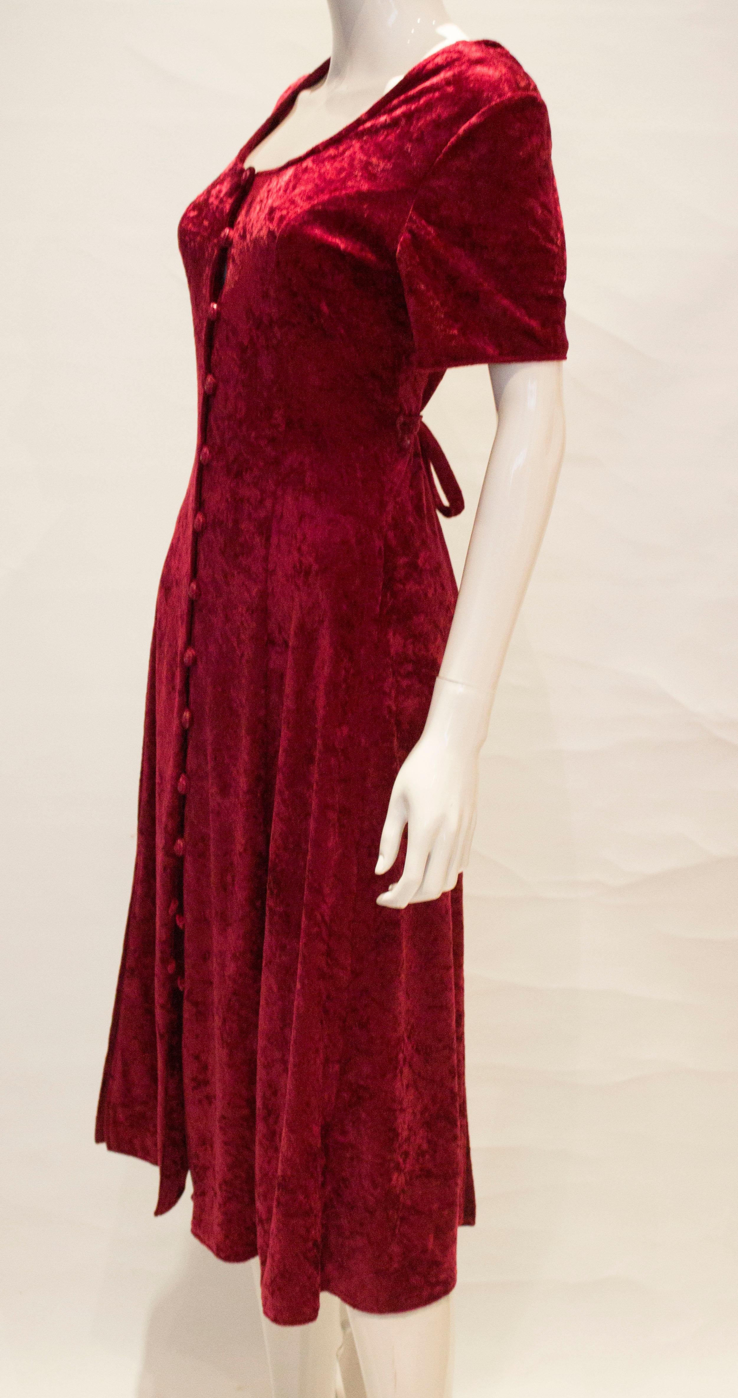 vintage red velvet dress
