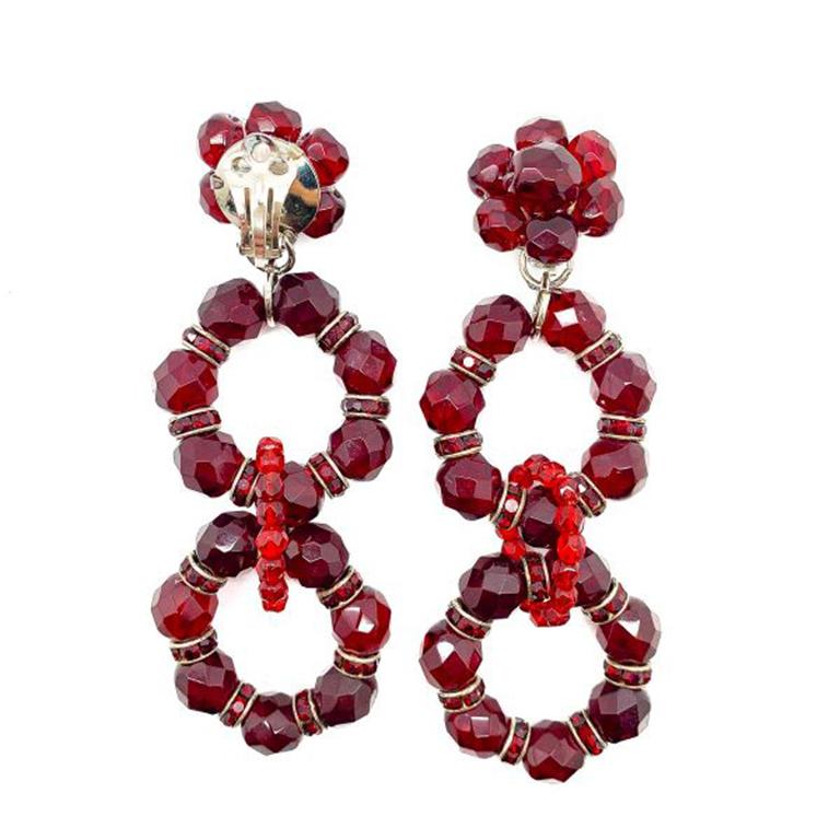 crystal cascade earrings