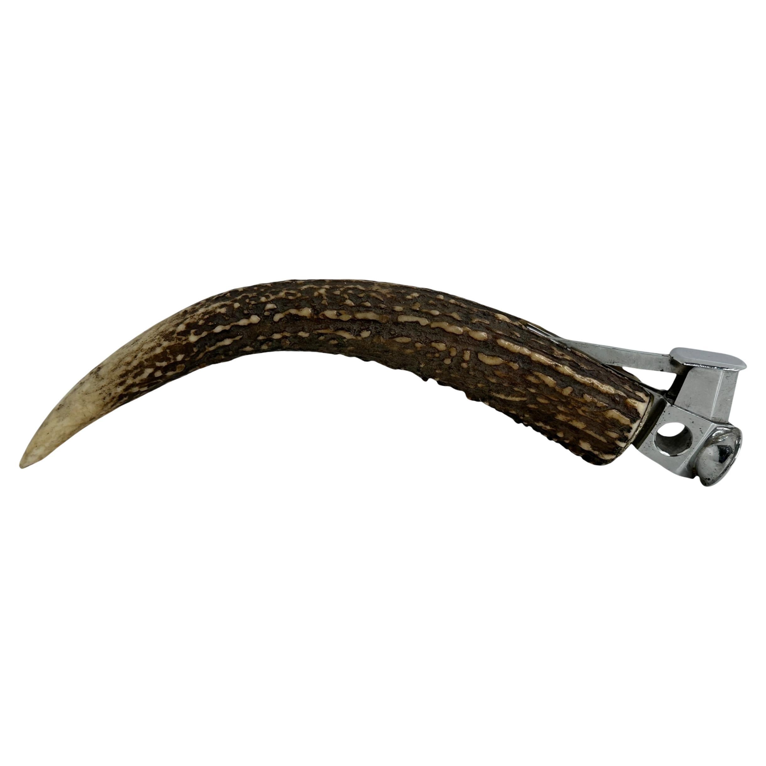 Vintage Red Deer Antler Handle Cigar Cutter Germany 1960s or older