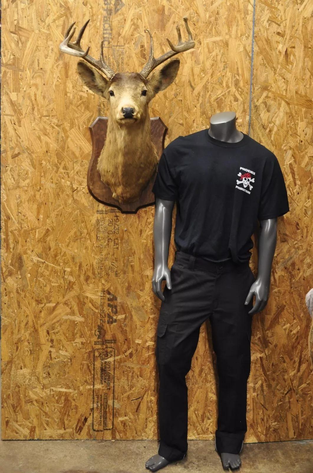 Vintage Red Deer Shoulder Mount Antler Horn Rack Taxidermy Cabin Wall Decor #2. Circa Late 20th Century. Measurements (Overall): 36