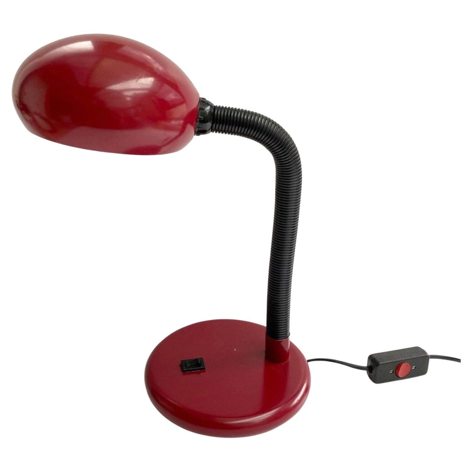 Vintage Red Desk Lamp, Germany For Sale