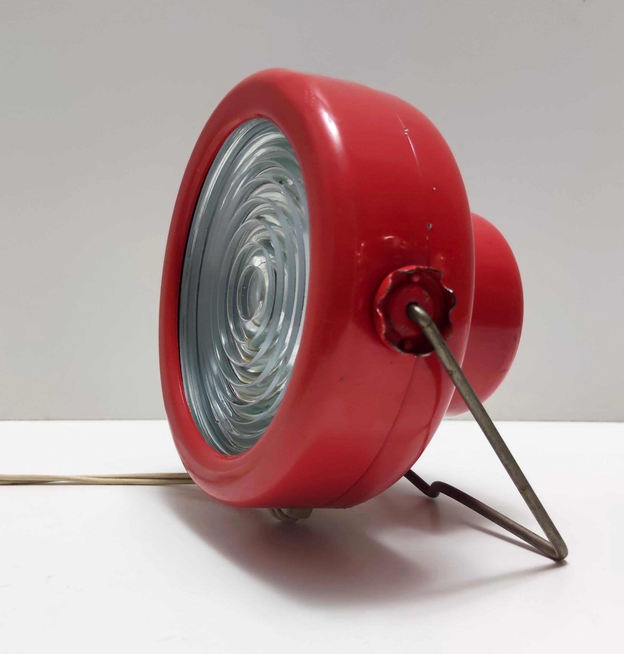Varnished Vintage Red Desk Lamps 