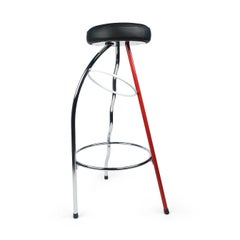 Vintage Red Duplex Bar Stool by Javier Mariscal for BD Barcelona