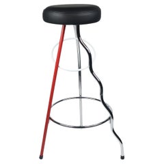 Vintage Red Duplex Bar Stool by Javier Mariscal for BD Barcelona