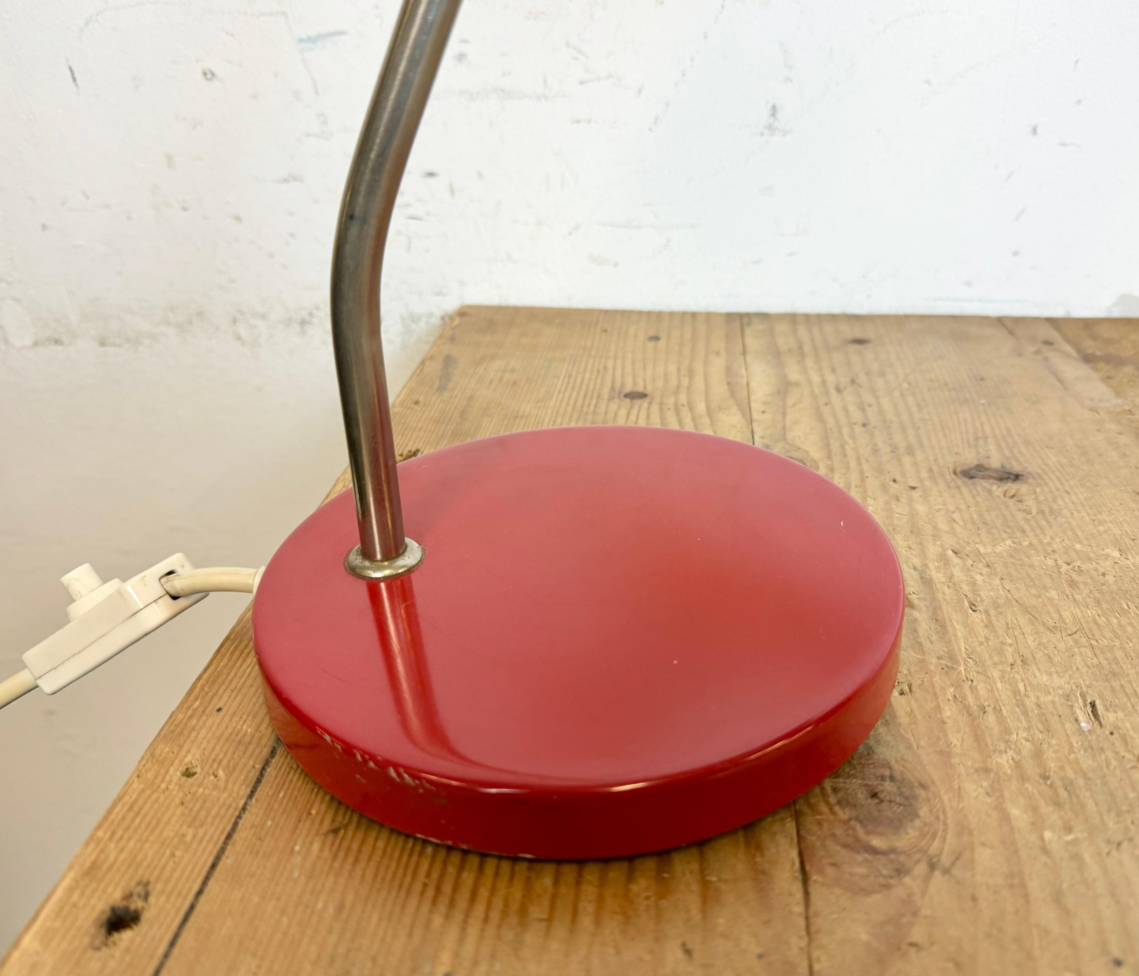Vintage Red East German Table Lamp from AKA Leuchten, 1970s For Sale 7