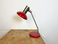 Vintage Red East German Table Lamp from AKA Leuchten, 1970s