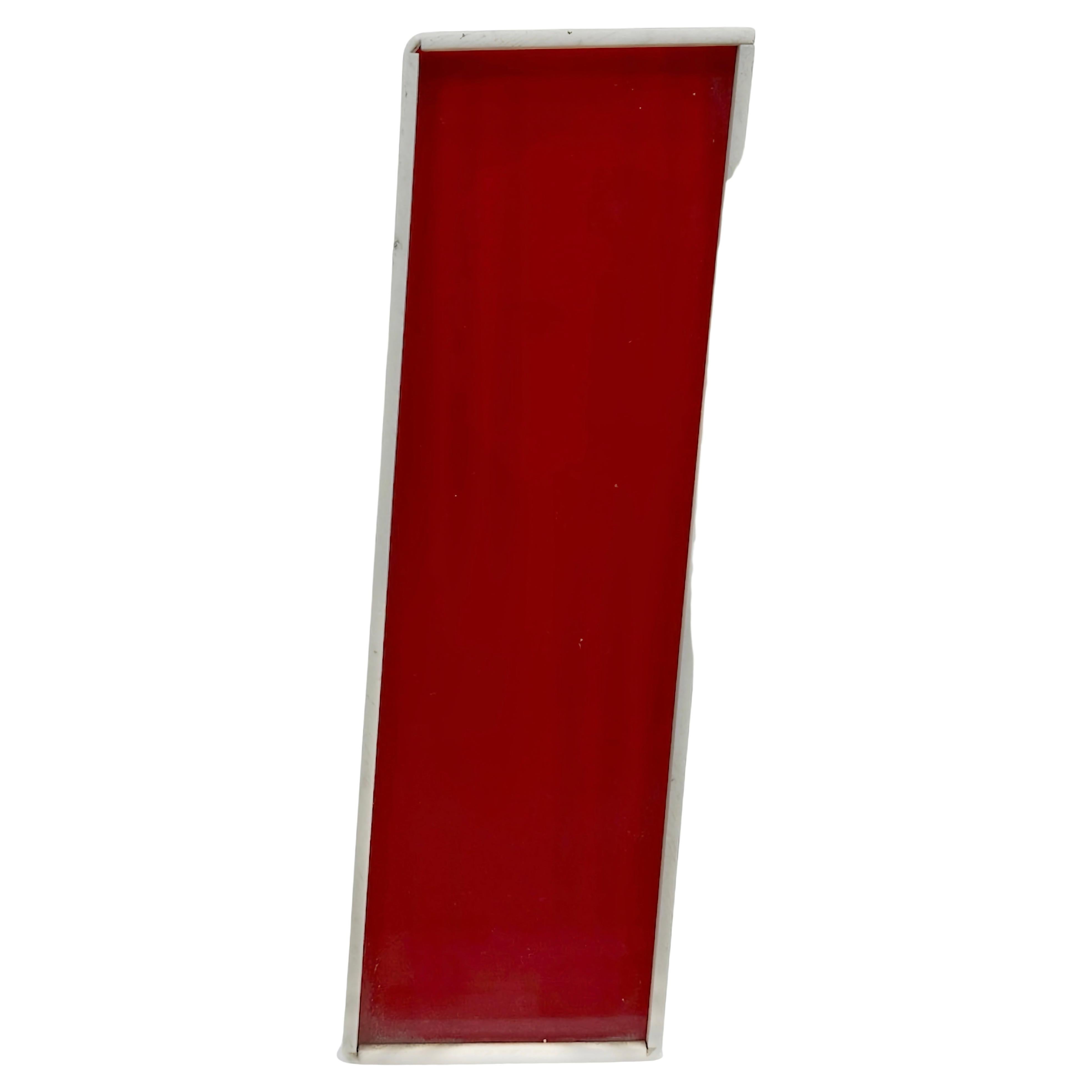 Vintage Red Facade Letter I , 1970s For Sale