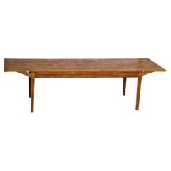 Mesa de granja roja vintage