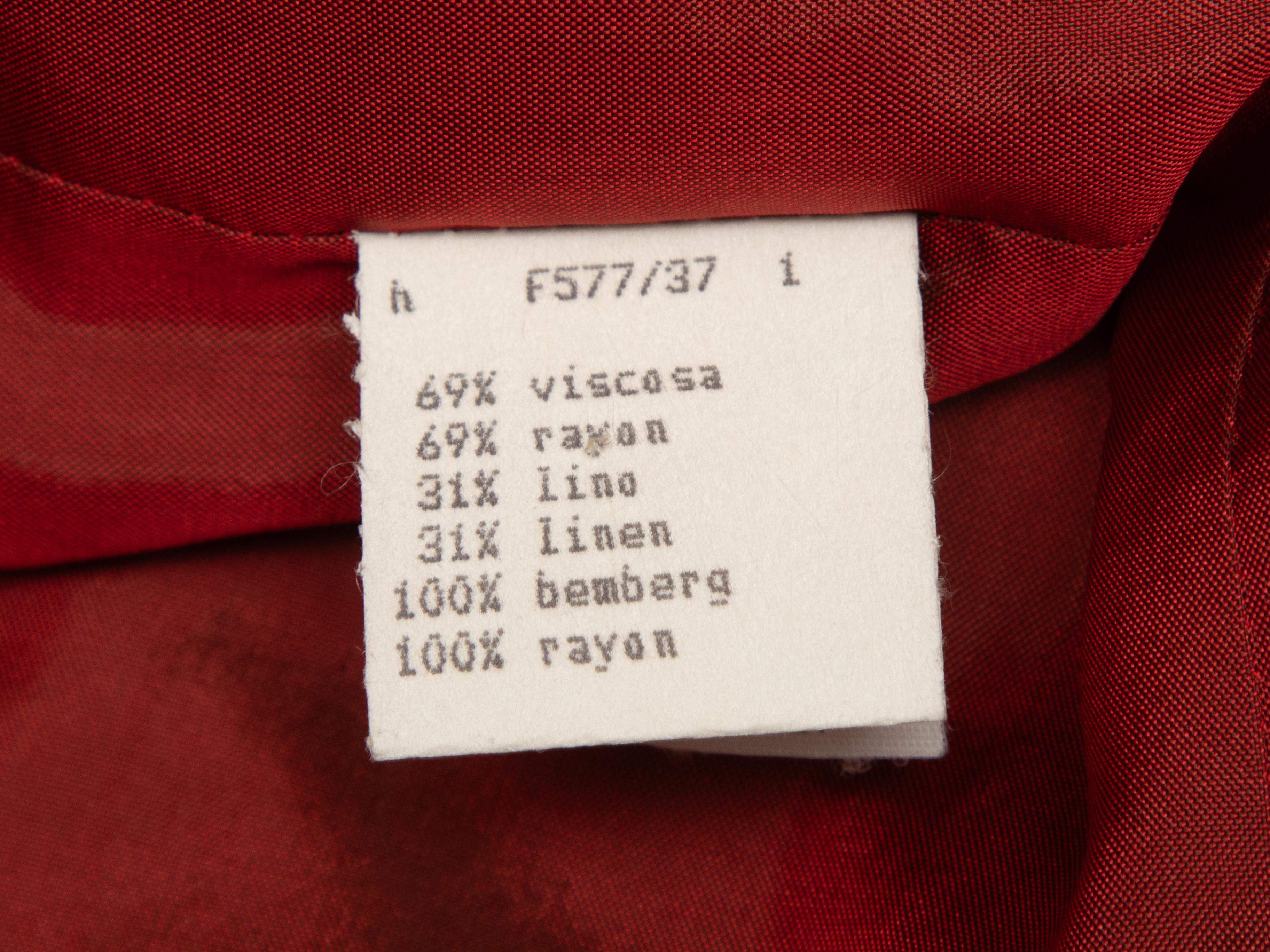 Vintage Red Fendi Jacquard Jacket For Sale 3