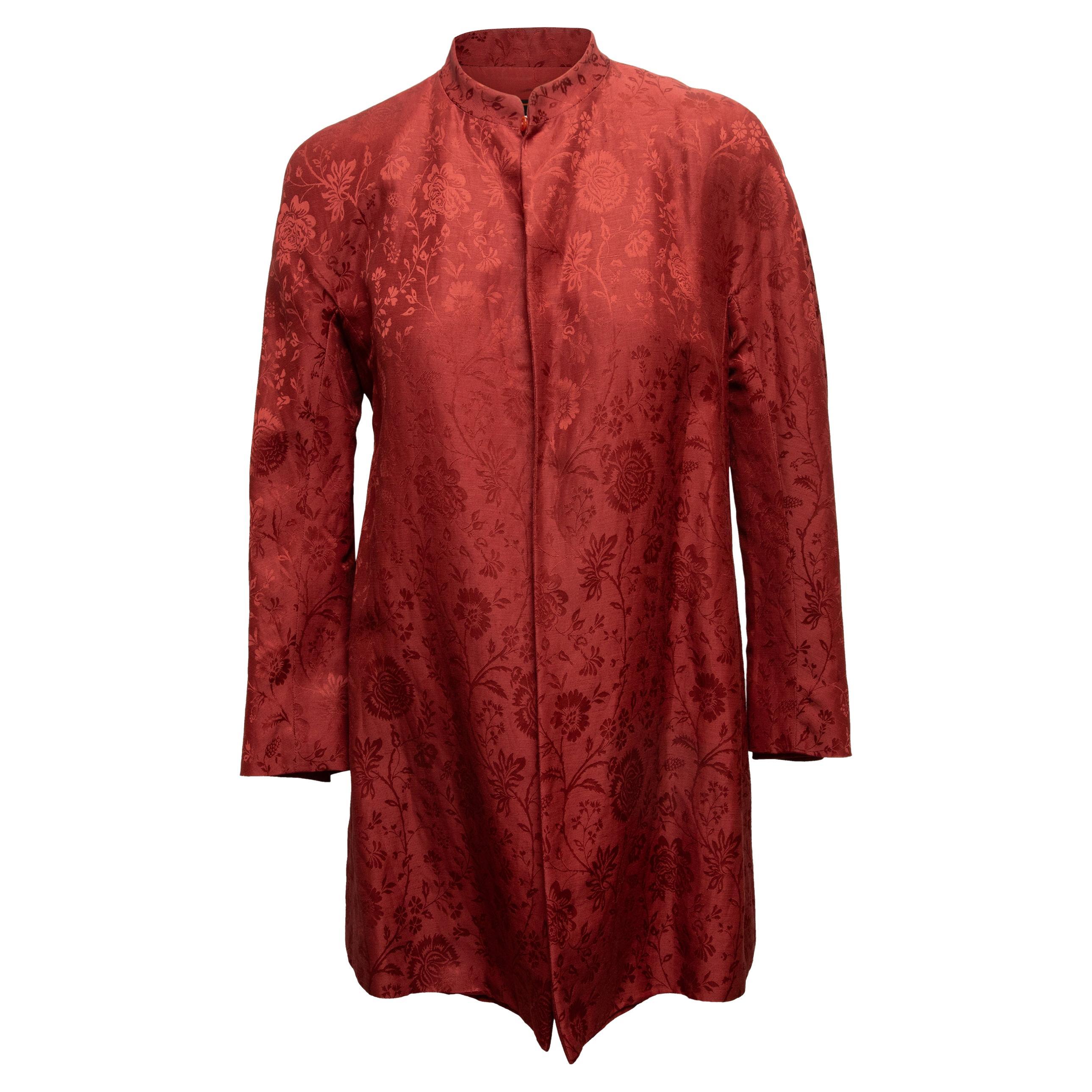 Vintage Red Fendi Jacquard Jacket For Sale