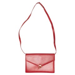 Vintage Red Gucci Leather Crossbody Bag