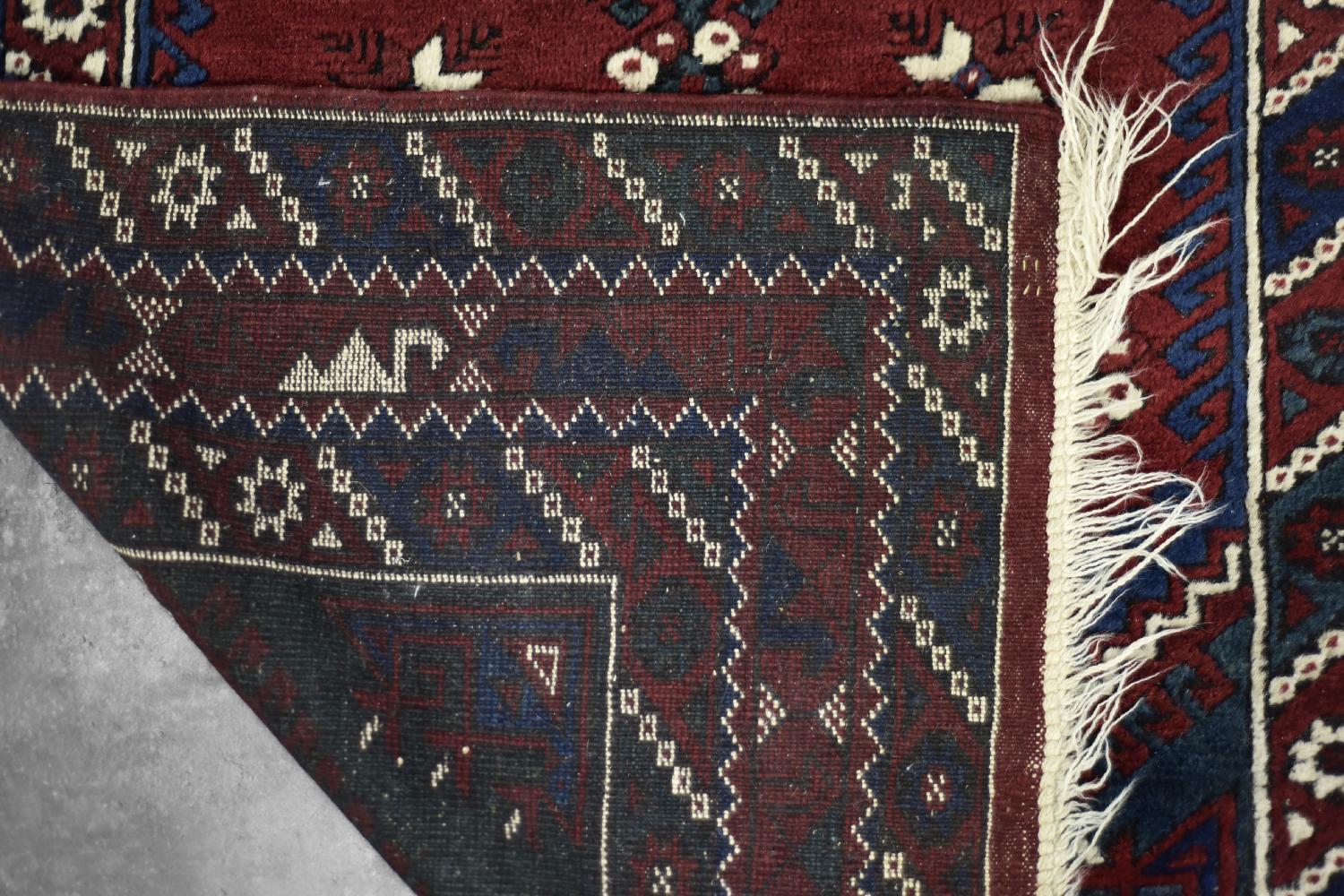 Roter handgewebter Orientteppich aus Afghanistan, 1970er Jahre im Angebot 3