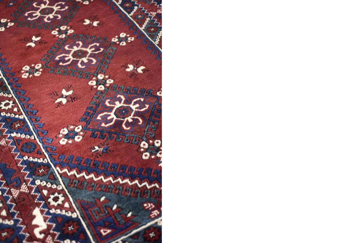 Roter handgewebter Orientteppich aus Afghanistan, 1970er Jahre im Angebot 6
