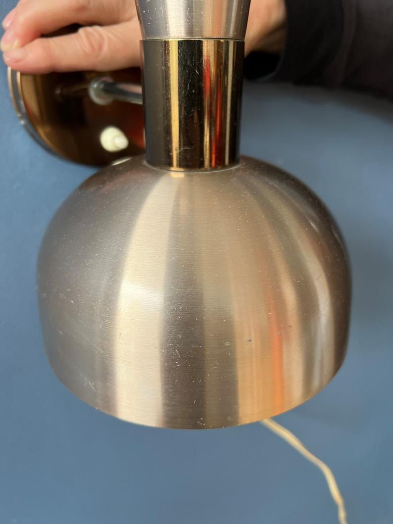 Vintage Red Herda Diabolo Wall Lamp Copper Space Age Lamp For Sale 4