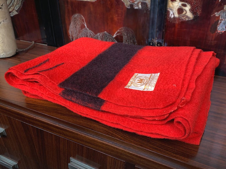 Vintage Red Hudson's Bay Company Point Blanket at 1stDibs