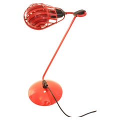 Vintage red Igloo desk lamp by Tommaso Cimini for Lumina, 1980s. Excellent!! 