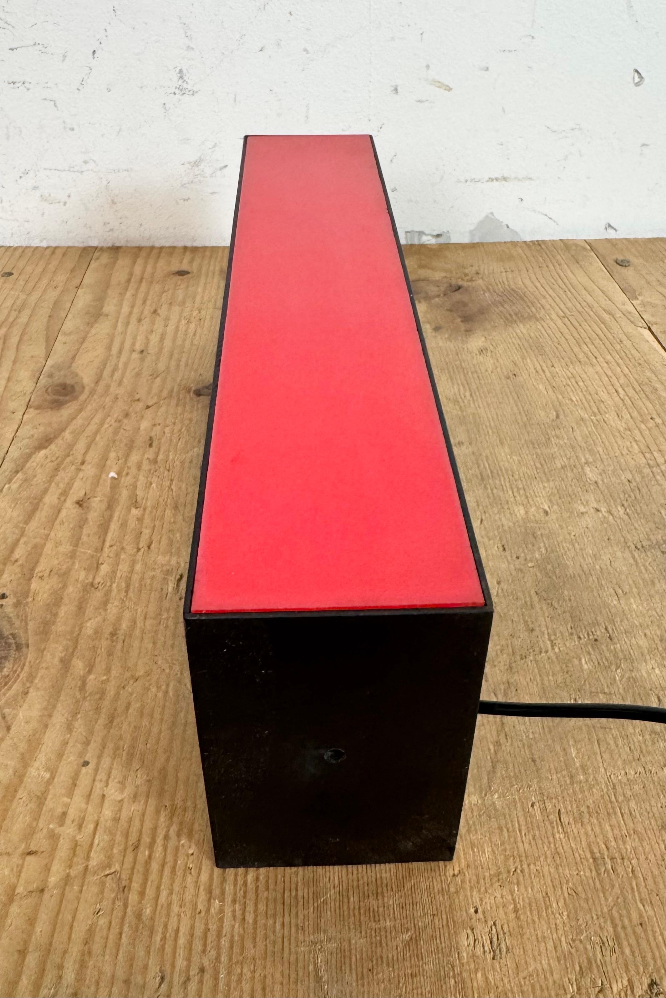Metal Vintage Red Illuminated Letter I , 1970s For Sale