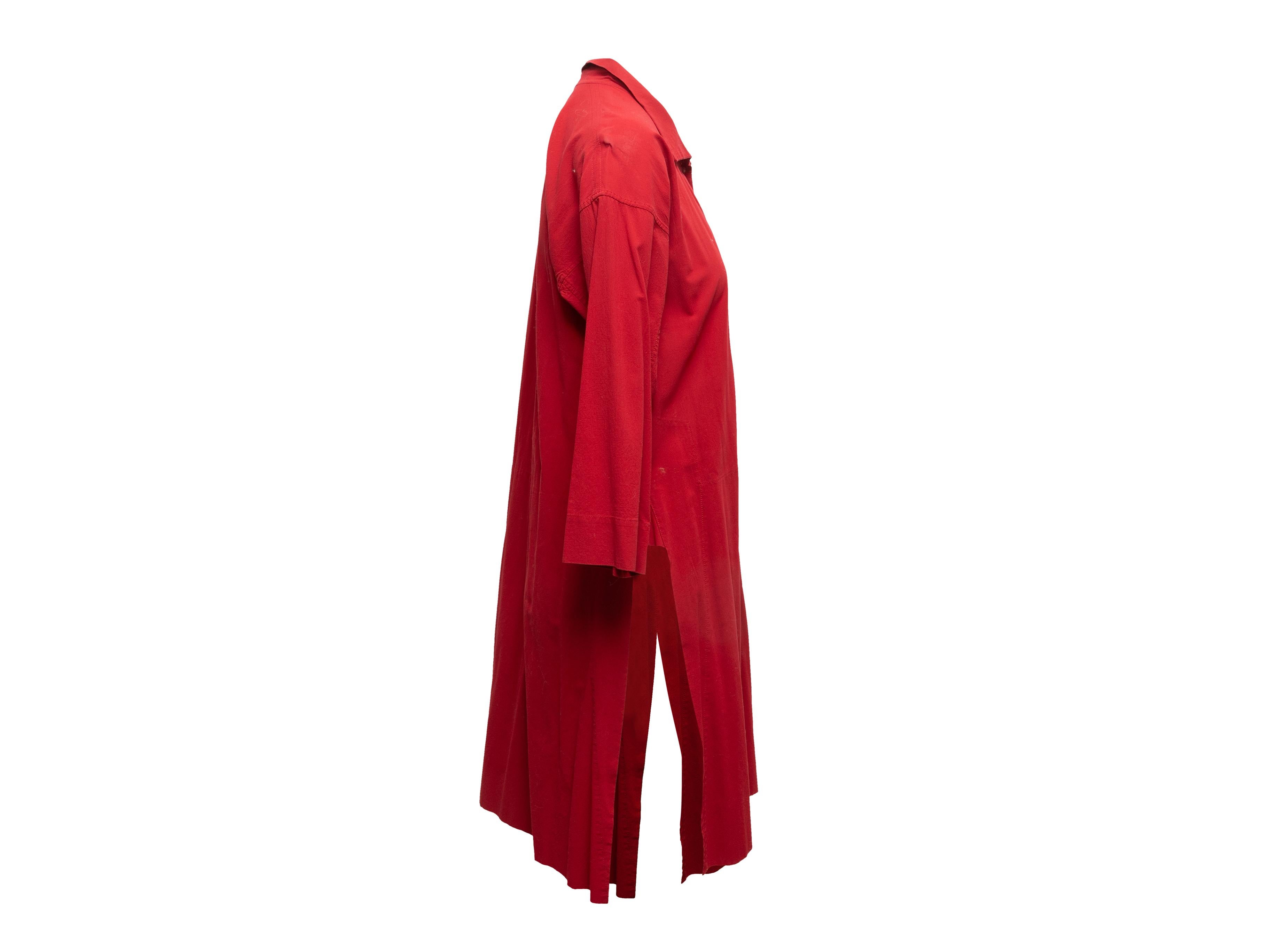 Issey Miyake Robe tunique rouge vintage longueur genou, taille US S/M Pour femmes en vente