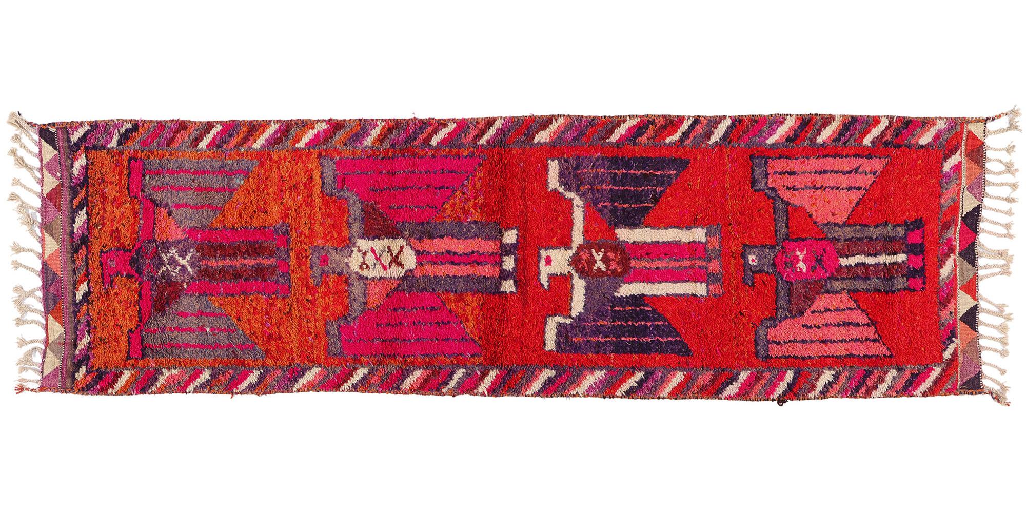 Vintage Red Kurdish Eagle Pictorial Rug For Sale 2