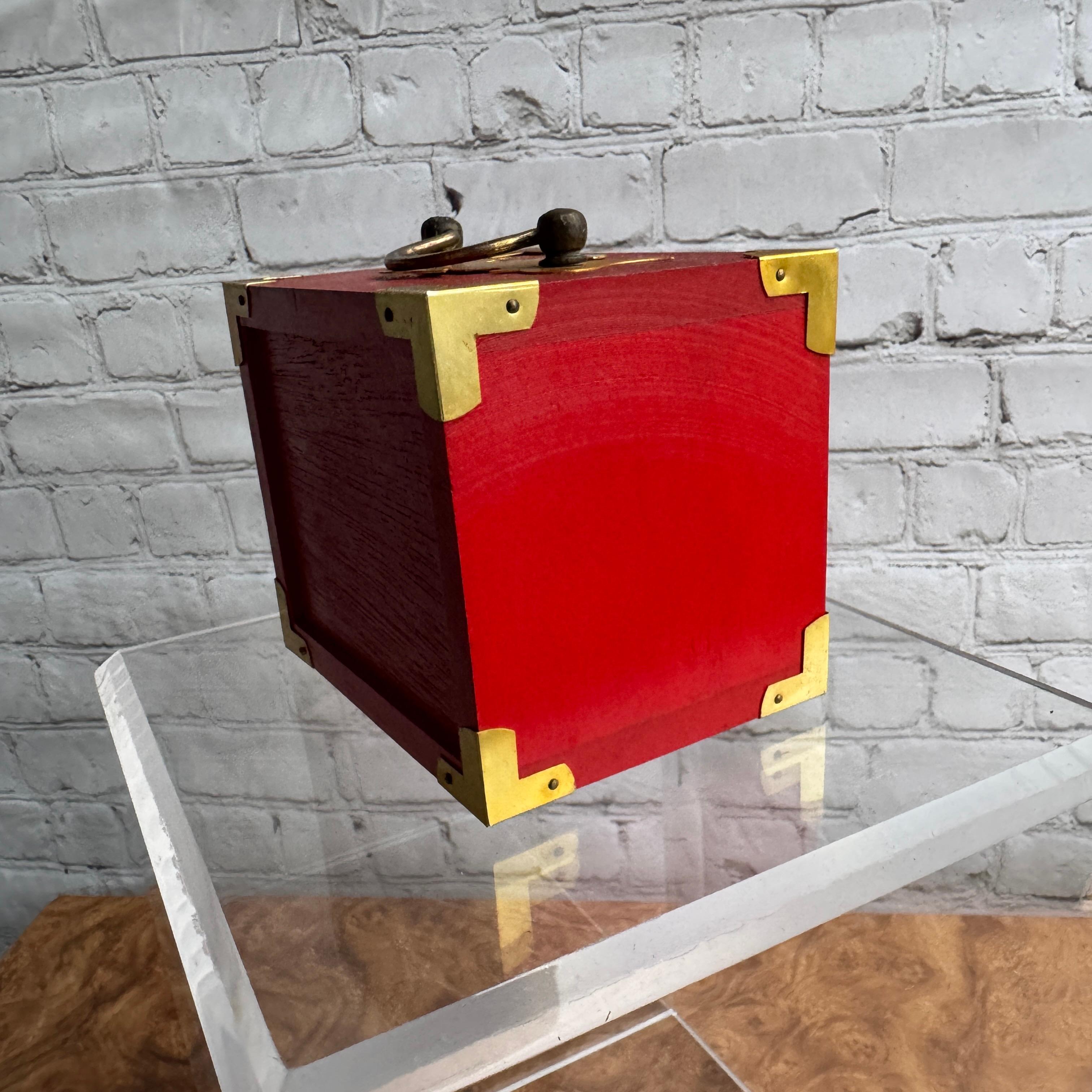 Posavasos Vintage Estilo Campaña Lacados en Rojo - Set de 8 Pintado en venta