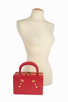 Vintage red leather bag