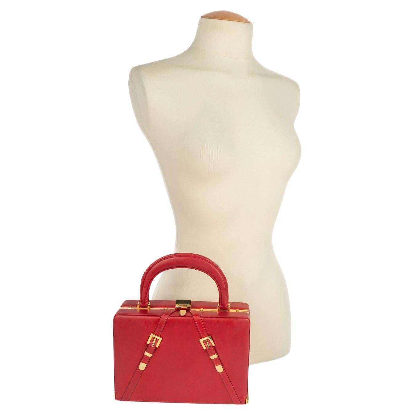 Borsa in pelle rossa vintage