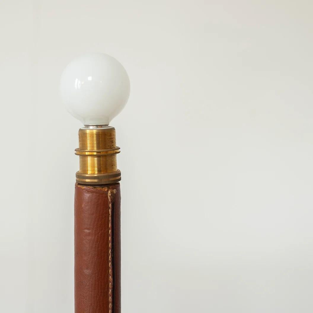 Vintage rot Leder Schreibtisch Licht (Metall) im Angebot