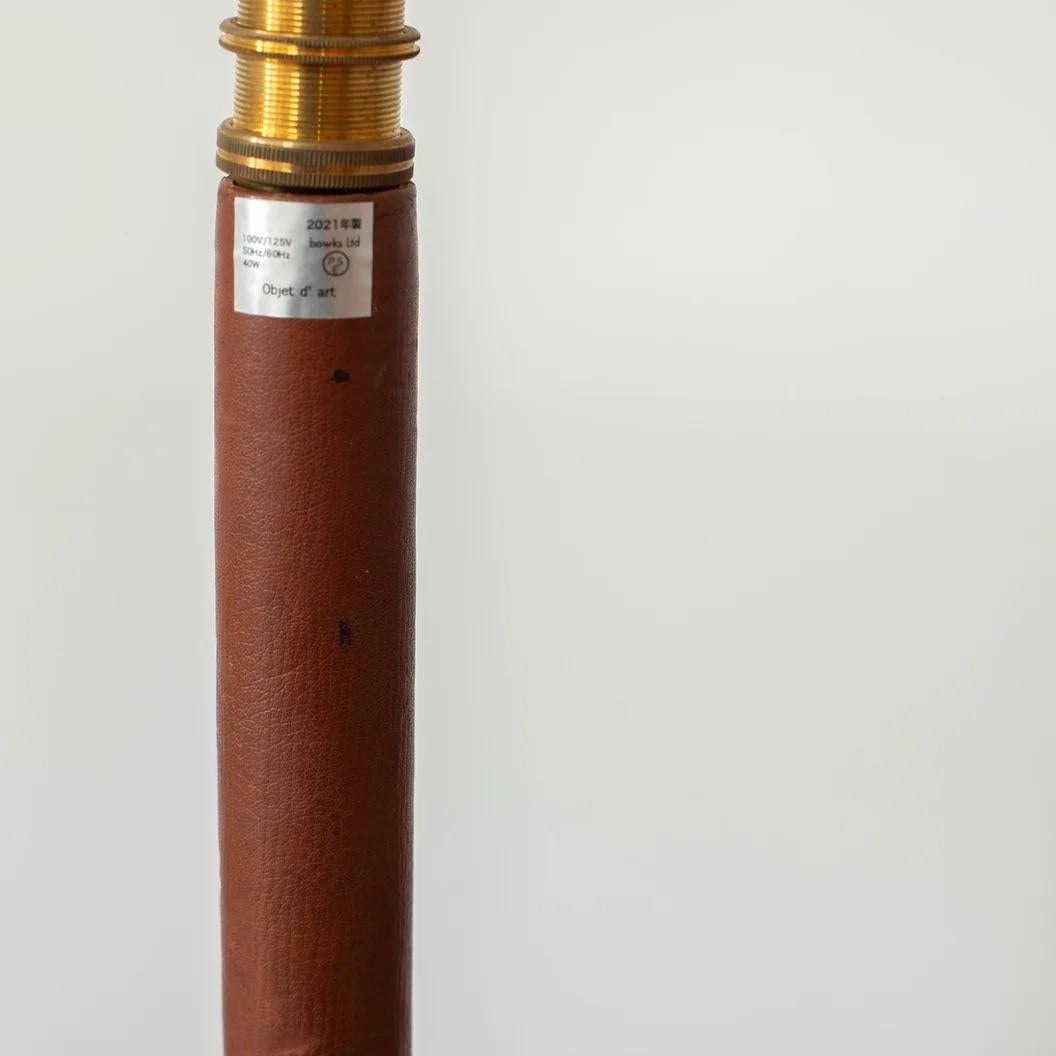 Vintage rot Leder Schreibtisch Licht im Angebot 3