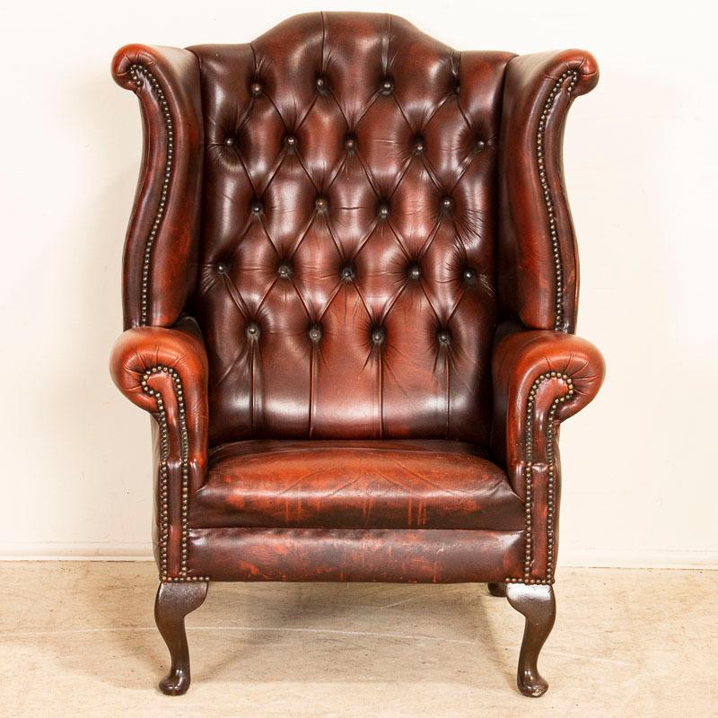 tall leather wingback chair