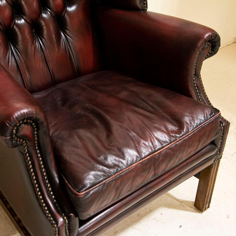 red leather chair vintage