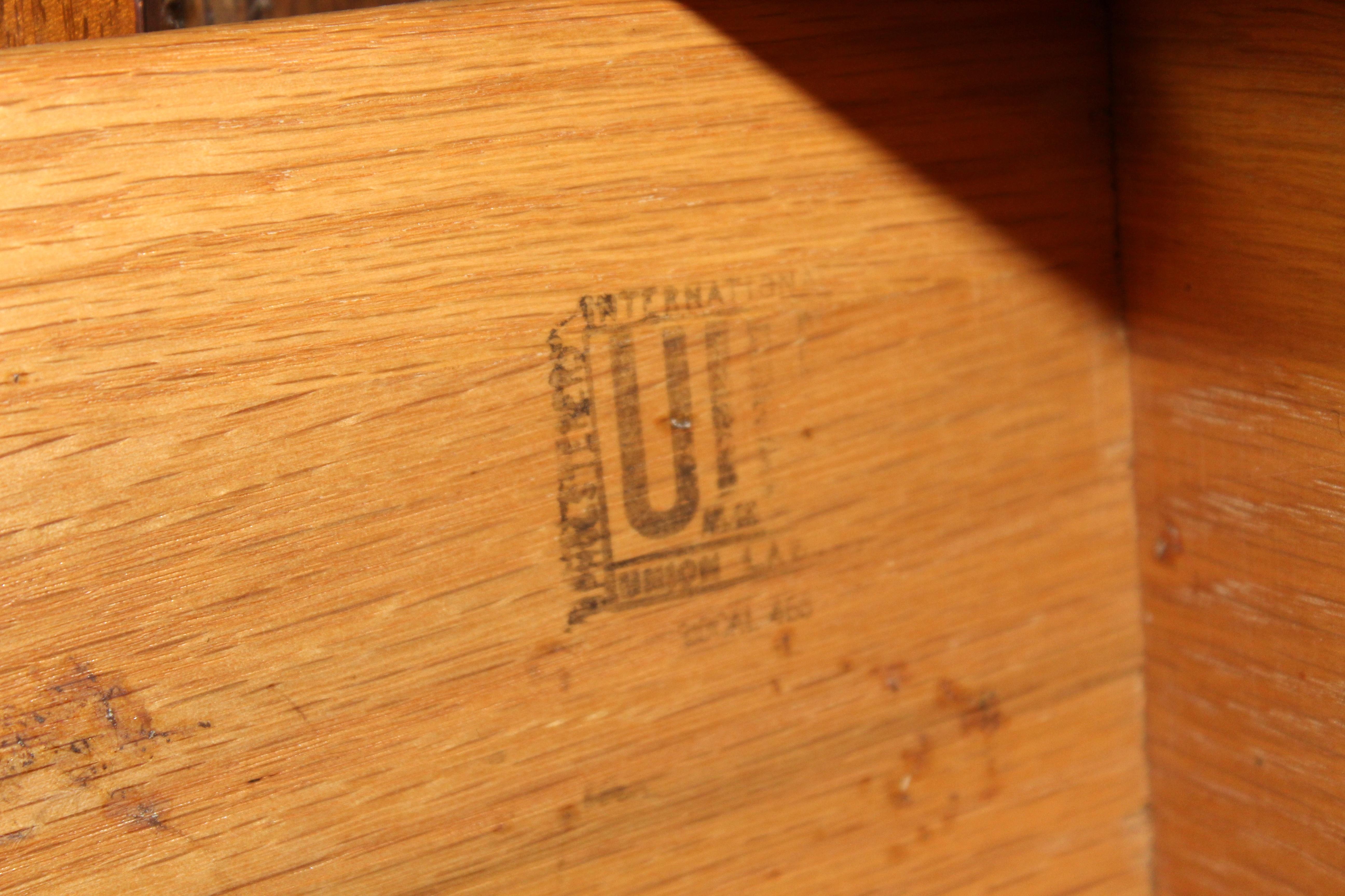 Mid-Century Inlaid Walnut Highboy by Red Lion Furniture For Sale 5