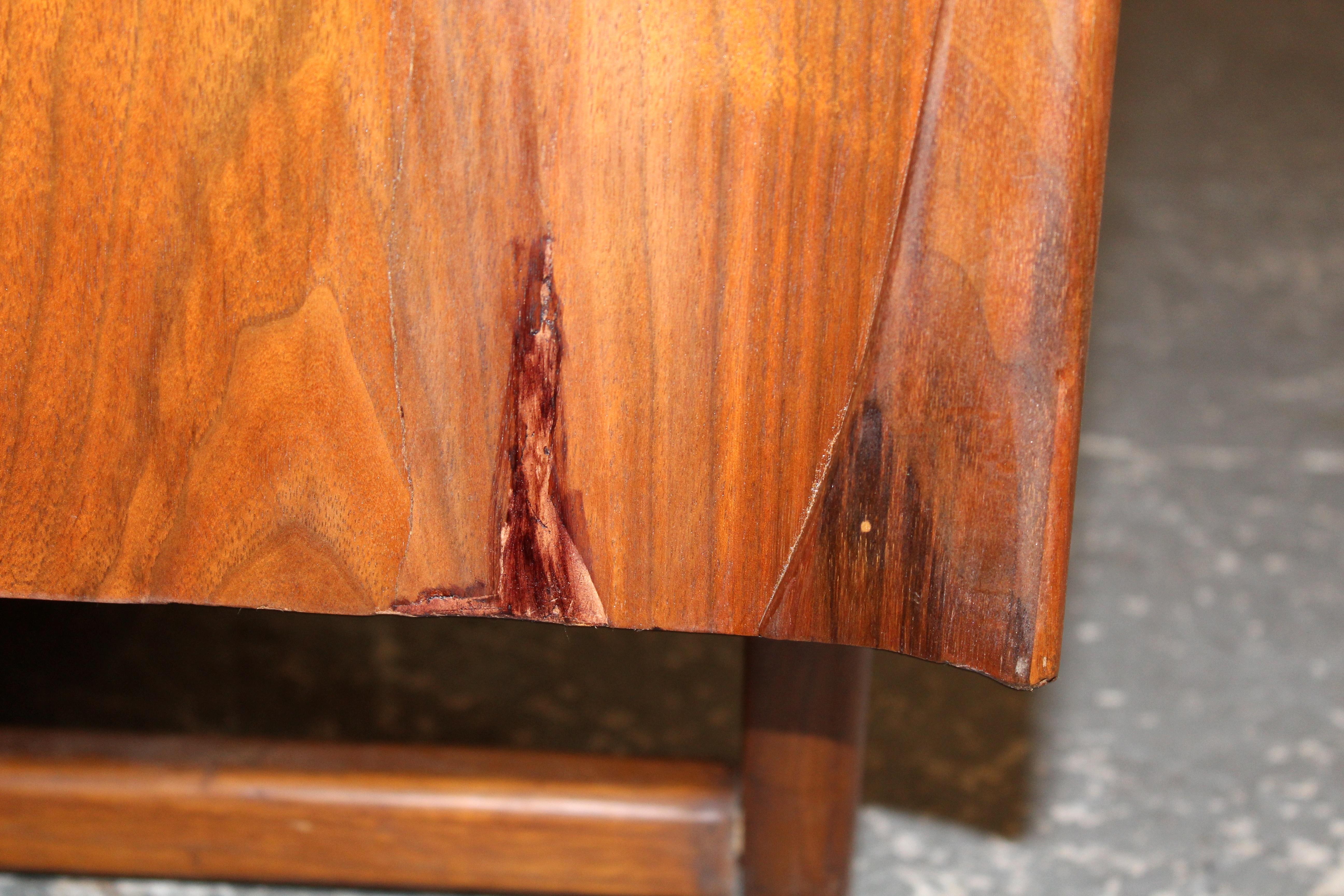Mid-Century Inlaid Walnut Highboy by Red Lion Furniture For Sale 9