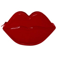 Moschino Parfum Retro Red Lips Clutch Pop Art La Bocca Italy 1990s