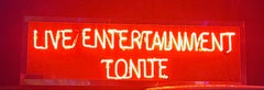Vintage Red Live Entertainment Tonight Neon Sign