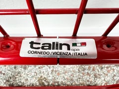 Vintage Red Metal Folding Chair by Talin